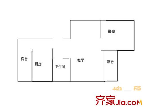 果园西小区 1室 户型图
