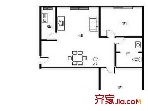 晶彩亦庄 0室 户型图