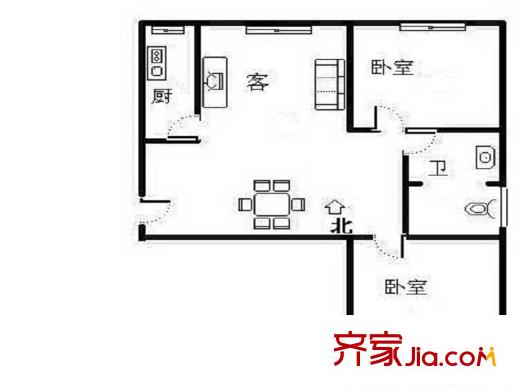 晶彩亦庄 0室 户型图
