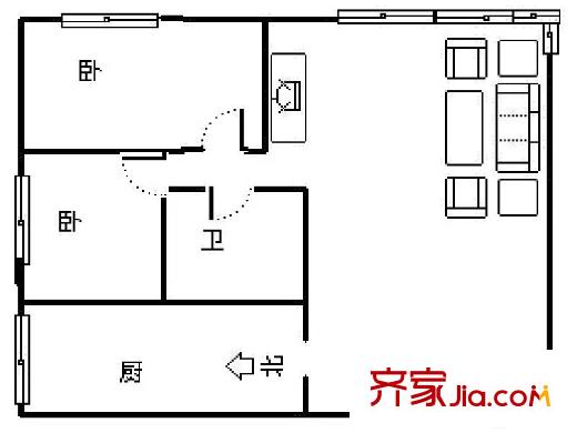 晶彩亦庄 0室 户型图