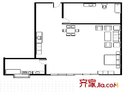 晶彩亦庄 0室 户型图
