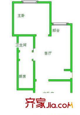 乔庄北区户型图户型图 2室1厅1卫1厨