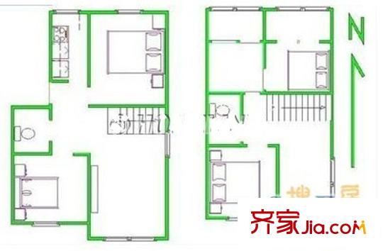 运河家园户型图户型图 4室2厅2卫1厨
