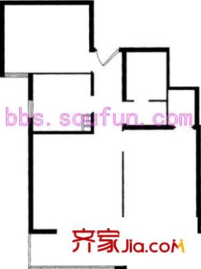 京东丽景苑户型图阳光两居 2室1厅1卫1厨