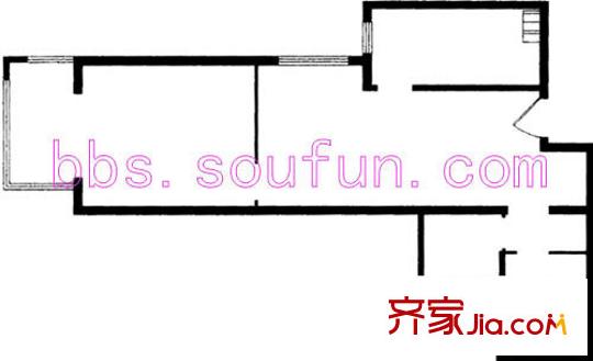 京东丽景苑户型图C户型 1室