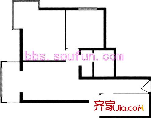 京东丽景苑户型图A户型 2室