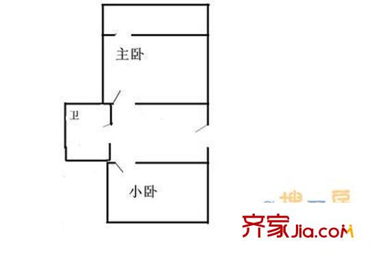 西革新里124号院 2室 户型图