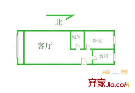 龙府花园户型图户型图 1室1厅1卫1厨