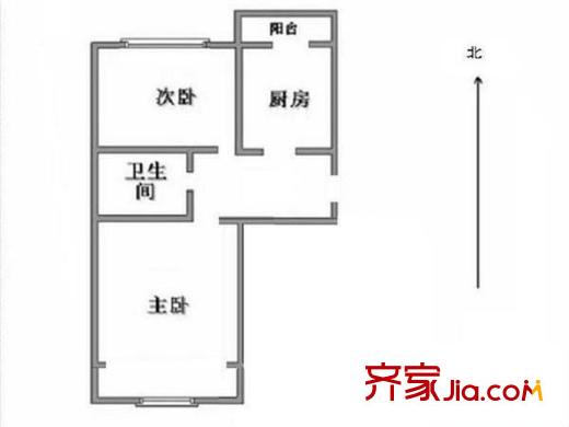 馨通家园 2室 户型图
