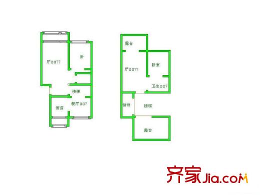 馨通家园户型图户型图 2室3厅2卫1厨