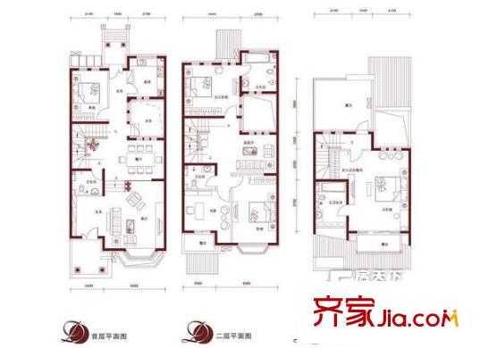 美然百度城户型图户型图 4室2厅3卫1厨