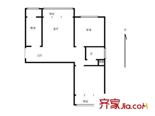 馨通家园 2室 户型图