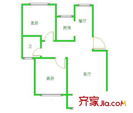 源泉苑户型图户型图 2室2厅1卫1厨