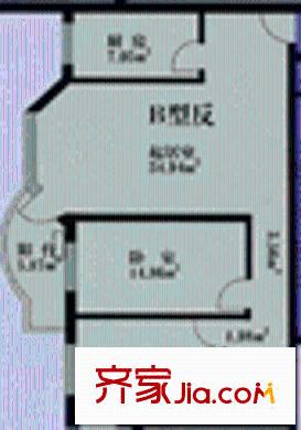 惠新苑户型图户型图 2室1厅1卫1厨