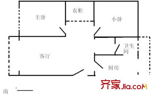 源泉苑户型图户型图 2室1厅1卫1厨