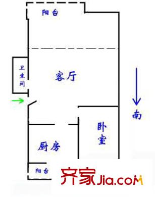万宁小区户型图户型图 1室1厅1卫1厨