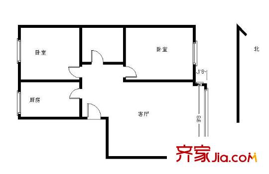 宝石花苑东西2居