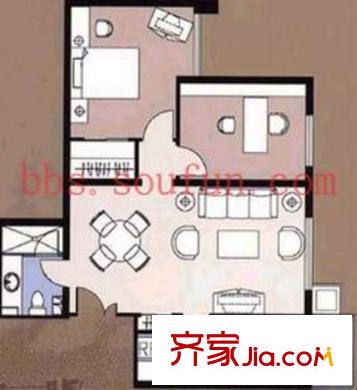 康斯丹郡户型图爱丁堡C户型 2室2厅2卫1厨