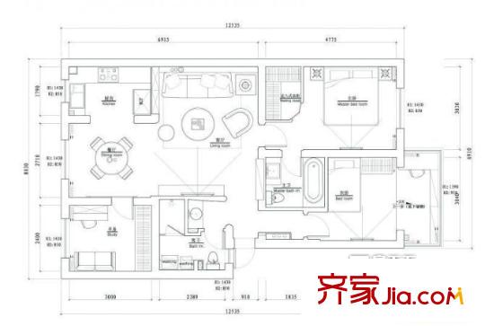 北京气象局宿舍 户型图