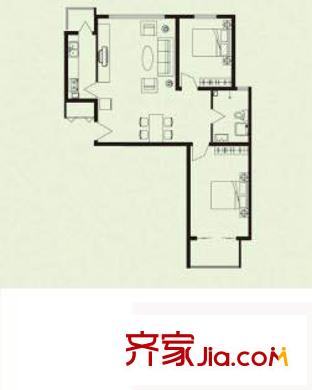 講禮新村戶型圖戶型圖 2室2廳1衛(wèi)1廚