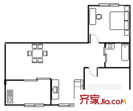 講禮新村戶型圖戶型圖 2室2廳1衛(wèi)1廚
