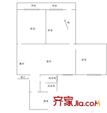 西坝河北里 3室 户型图