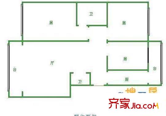 太平庄南里 3室 户型图