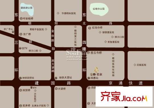 金地名京配套图周边医院分布图