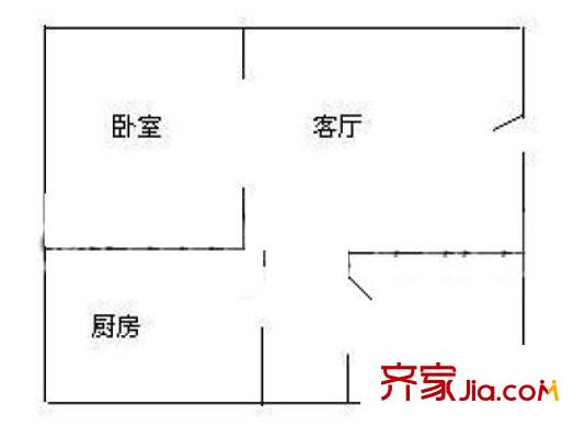 城市亮点户型图户型图 1室1厅1卫1厨