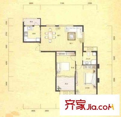 京泉馨苑 4室 户型图
