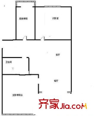 京泉馨苑 2室 户型图