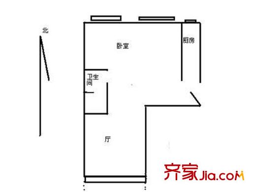 海澜东苑户型图户型图 1室1厅1卫1厨