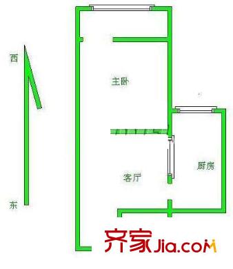 光华西里户型图户型图 1室1厅1卫1厨