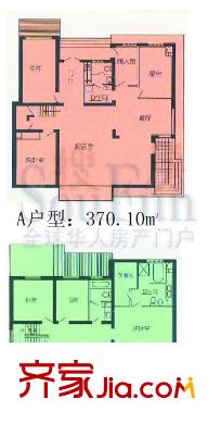 太利花园户型图A户型 6室3厅2卫1厨