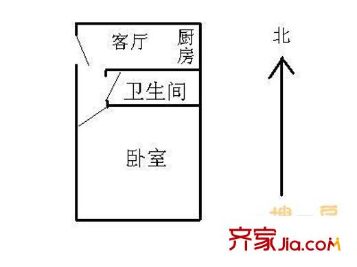 酒仙桥五街坊 2室 户型图