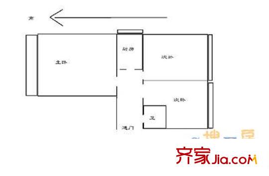 人民大学静园 3室 户型图