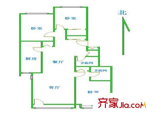 华发颐园 4室 户型图