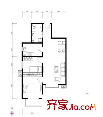 华发颐园 4室 户型图