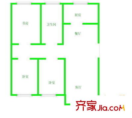 京华豪园户型图3室 户型图 3室1厅2卫1厨