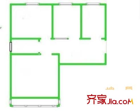 人民大学静园 2室 户型图