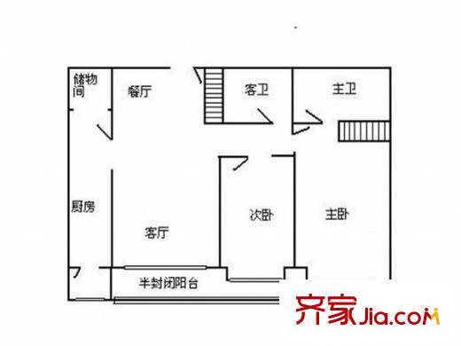 扬州水乡户型图3室 户型图 3室2厅3卫1厨