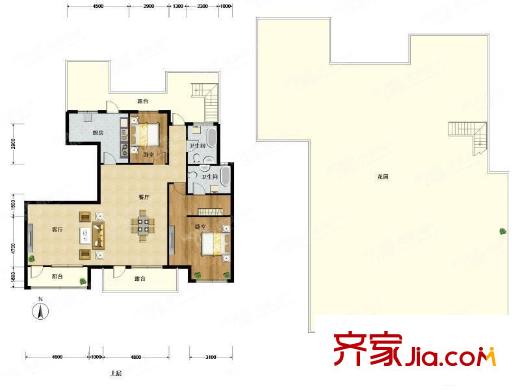 逸翠园 2层带花园 户型图
