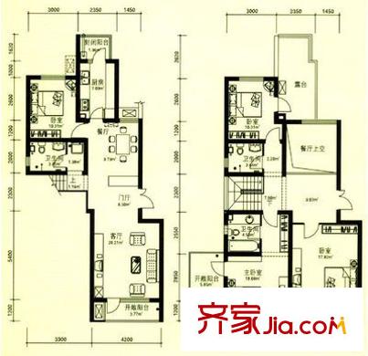 百旺茉莉园 4室 户型图