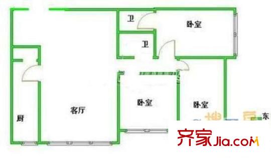 芍药居4号院 0室 户型图