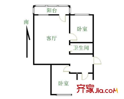 胡家园小区户型图3室 户型图 3室1厅1卫1厨