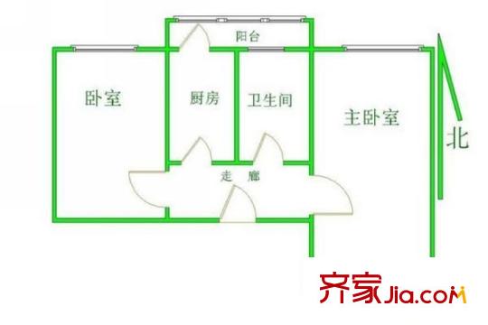 胡家园小区户型图3室 户型图 3室1厅1卫1厨