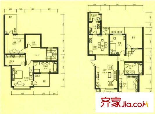 百旺茉莉园 4室 户型图