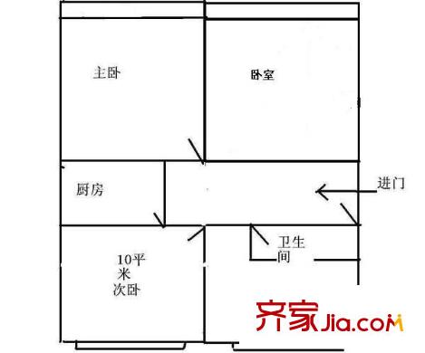 胡家园小区 4室 户型图