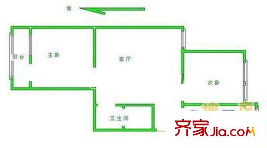 樱桃源户型图户型图 2室1厅1卫1厨