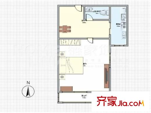 团结湖北五条 0室 户型图